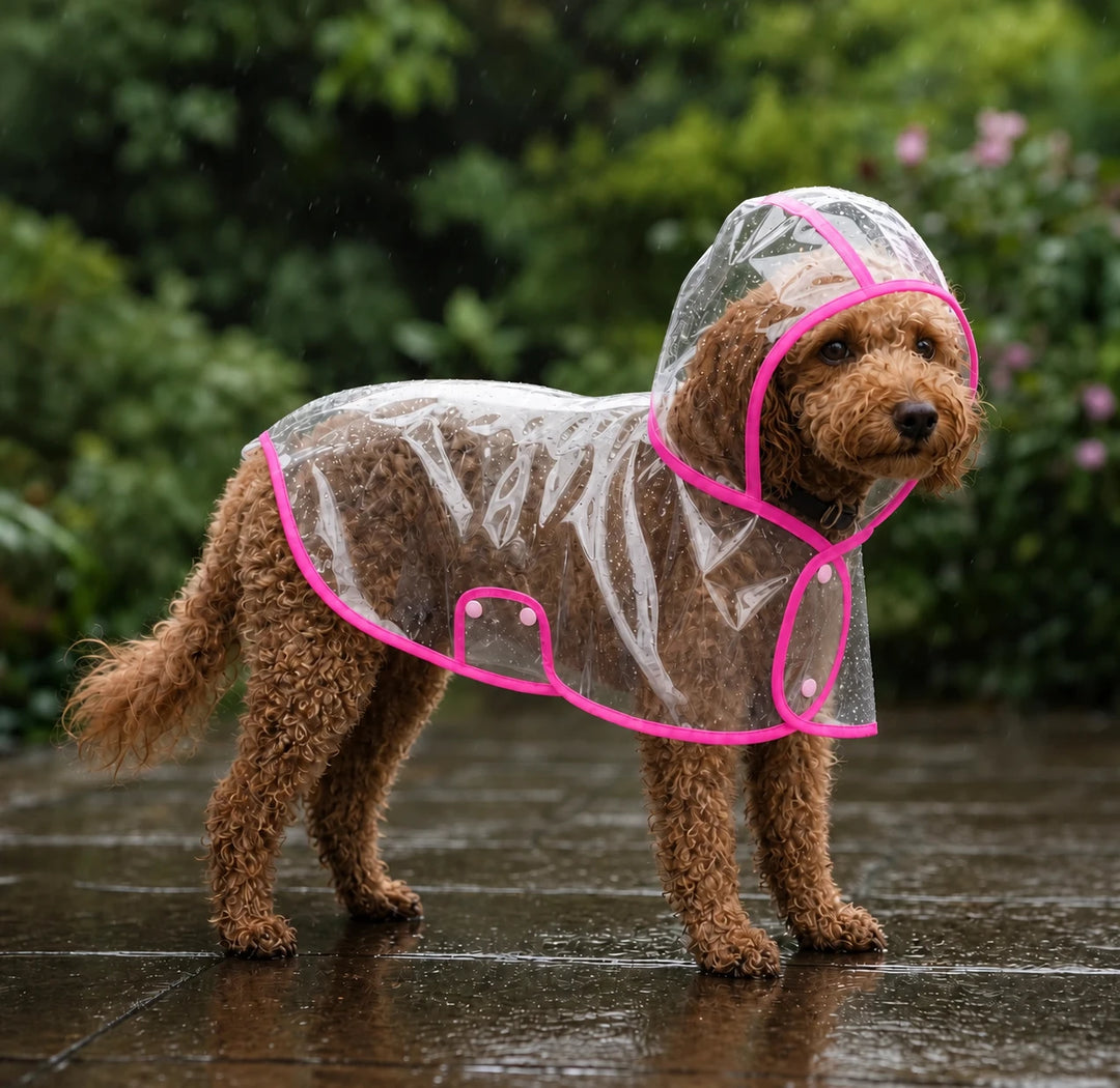 Rainveil – Transparent EVA Dog Raincoat With See-Through Hood