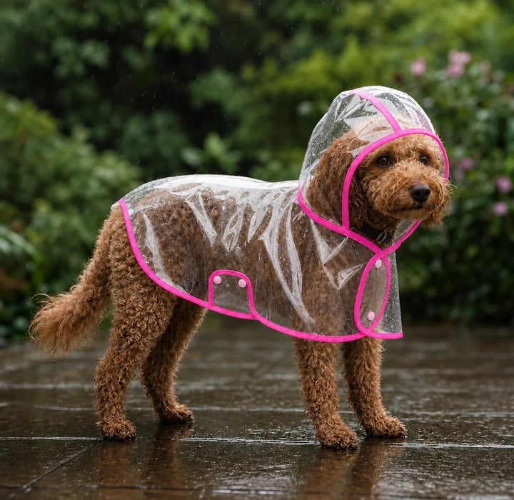 Rainveil – Transparent EVA Dog Raincoat With See-Through Hood