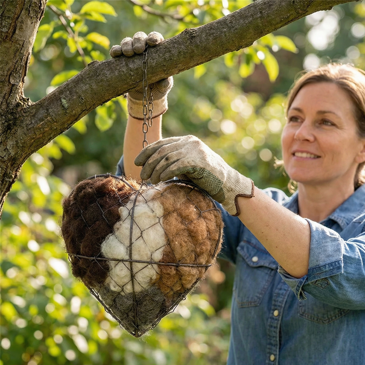 Nestara™ – Heart Shaped Bird Nesting Material Holder