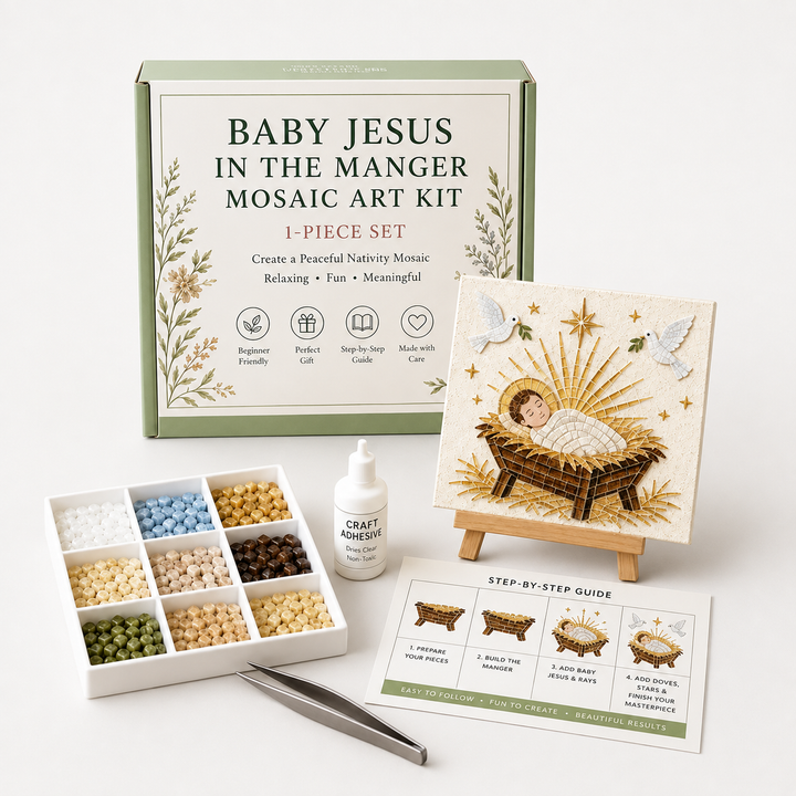 Silent Night Mosaic – Nativity Easel Mosaic Craft Kit