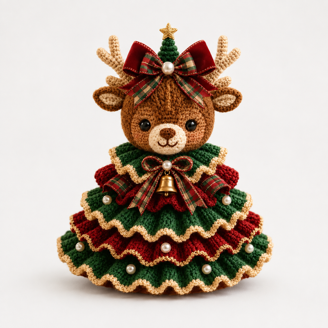 Cottagerow – Crochet Highland Cow Christmas Ornament Kit
