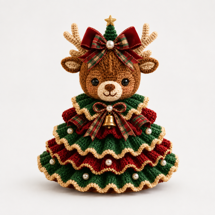 Cottagerow – Crochet Highland Cow Christmas Ornament Kit