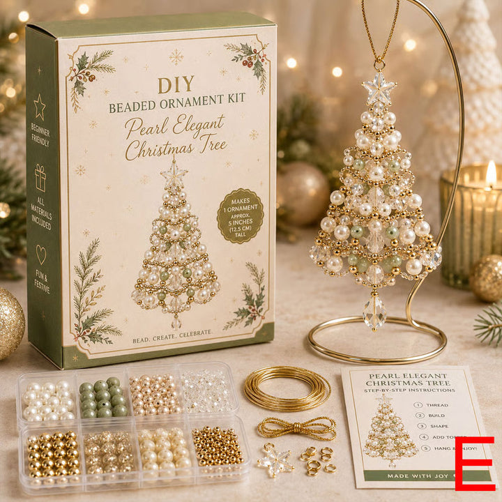Winterbead – Layered Pearl And Crystal Snowflake Ornament Kit