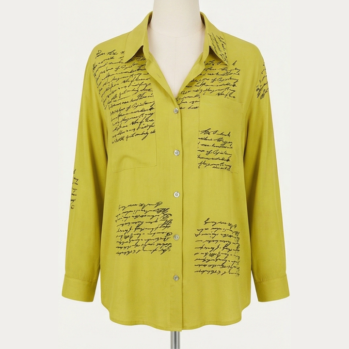 Letterelle™ – Handwritten Script Viscose Blouse