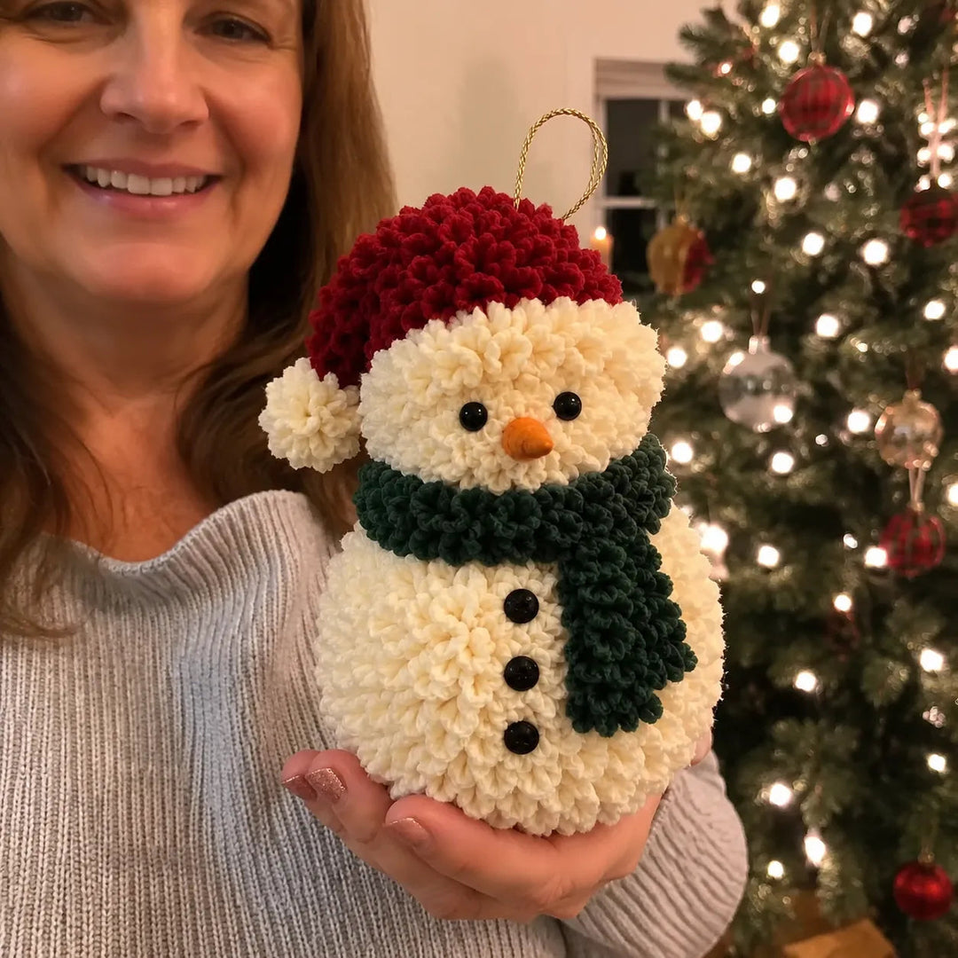 Tuftly – Fabric-Poke Snowman Christmas Ornament Kit