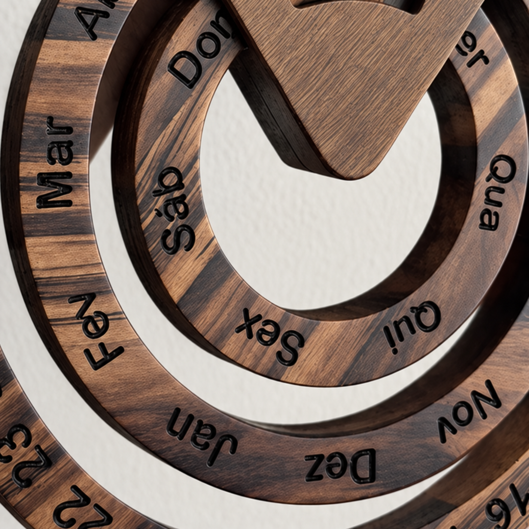 Everwood Calendar – Three-Ring Wooden Perpetual Calendar