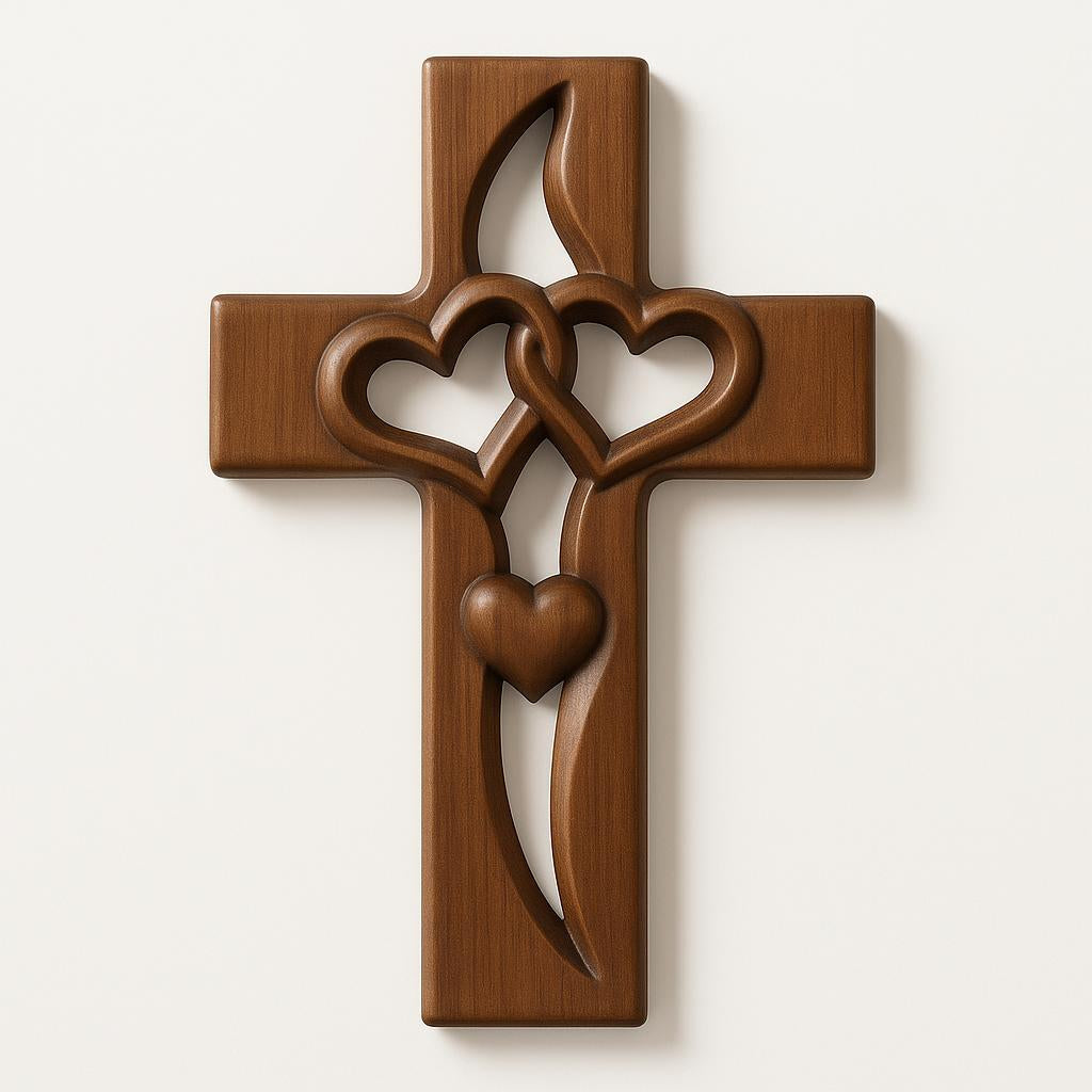 Everheart™ – Intertwined Heart Cross Wall Décor