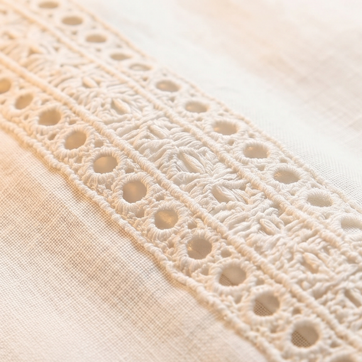 Lunavia™ Eyelet Trim Button Down Blouse