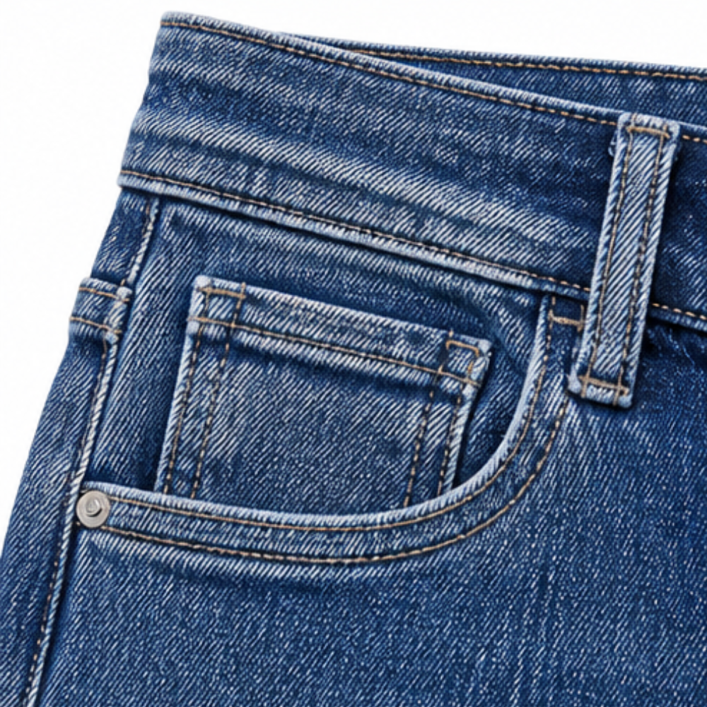 Denvie™ High-Waisted Crossover Straight-Leg Jeans