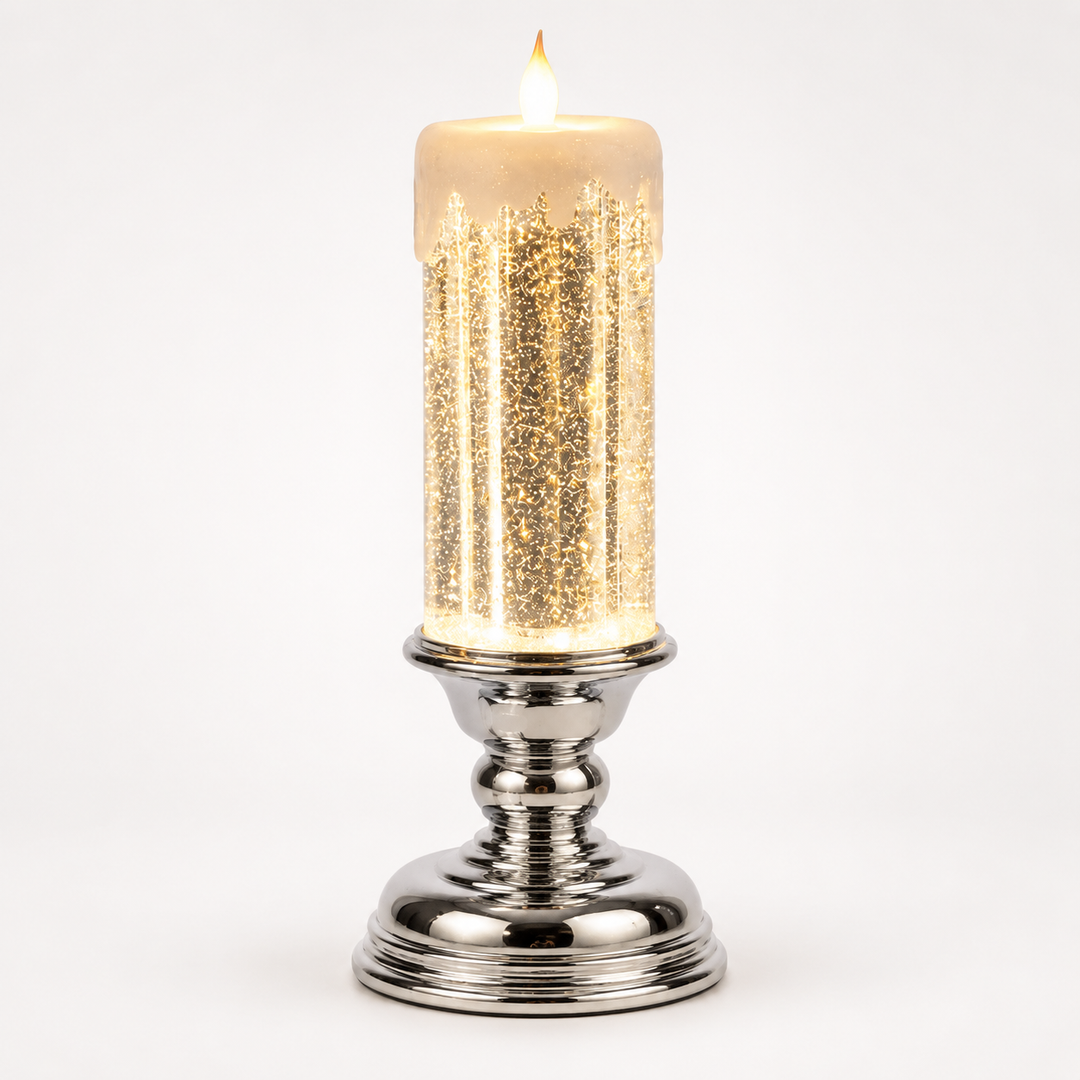 Glowlume – Swirling Glitter LED Glow Candle