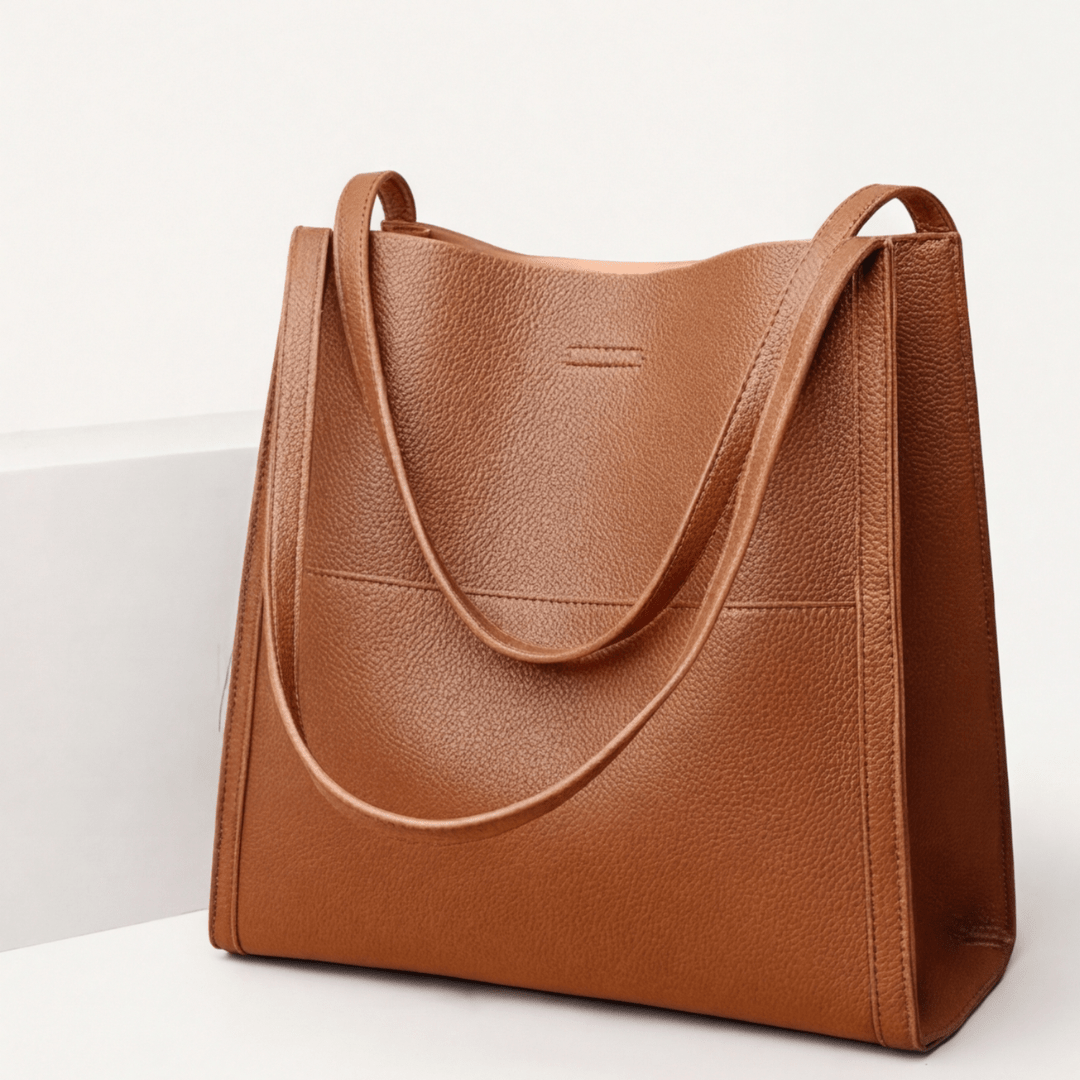Solenne™ Soft Leather Shoulder Tote - Lark & Clover