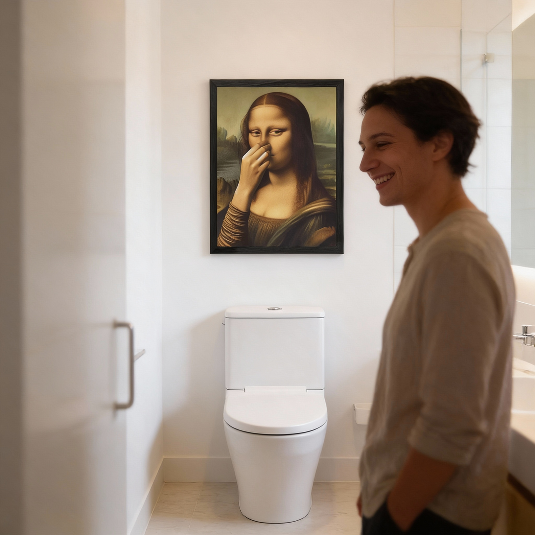 Stinkona™ – Mona Lisa Toilet Humor Print