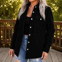 Corvella – Oversized Wide-Wale Shirt Jacket