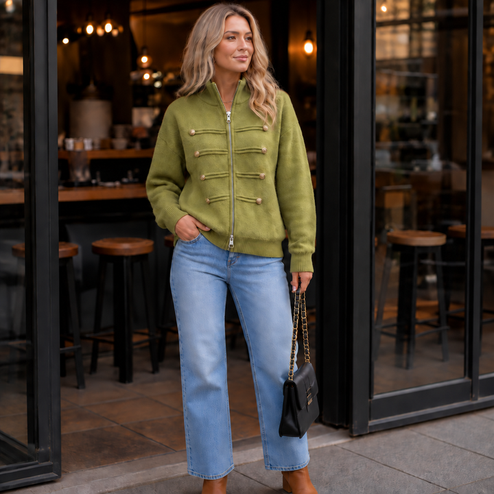 Wearbella – Double-Zip Ribbed Knit Jacket