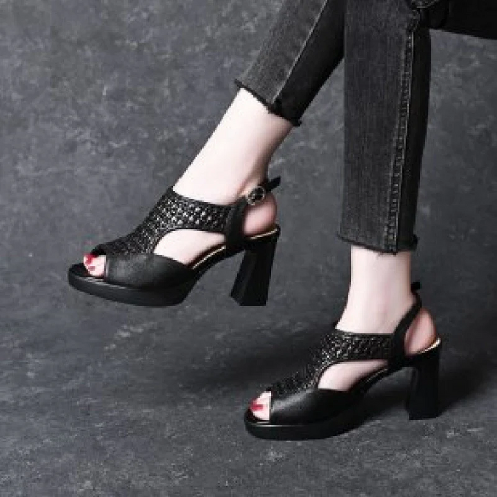 Tessara™ – Breathable Woven Summer Heel Sandals