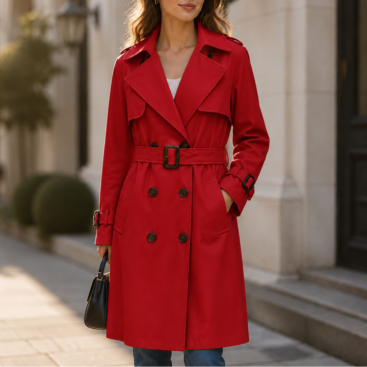 Winterly – Belted Mid-Length Structured Trench Coat
