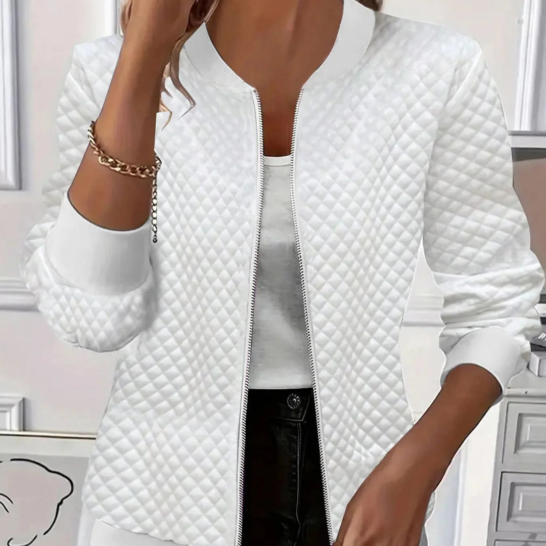 Overa – Diamond-Quilted Zip-Front Jacket