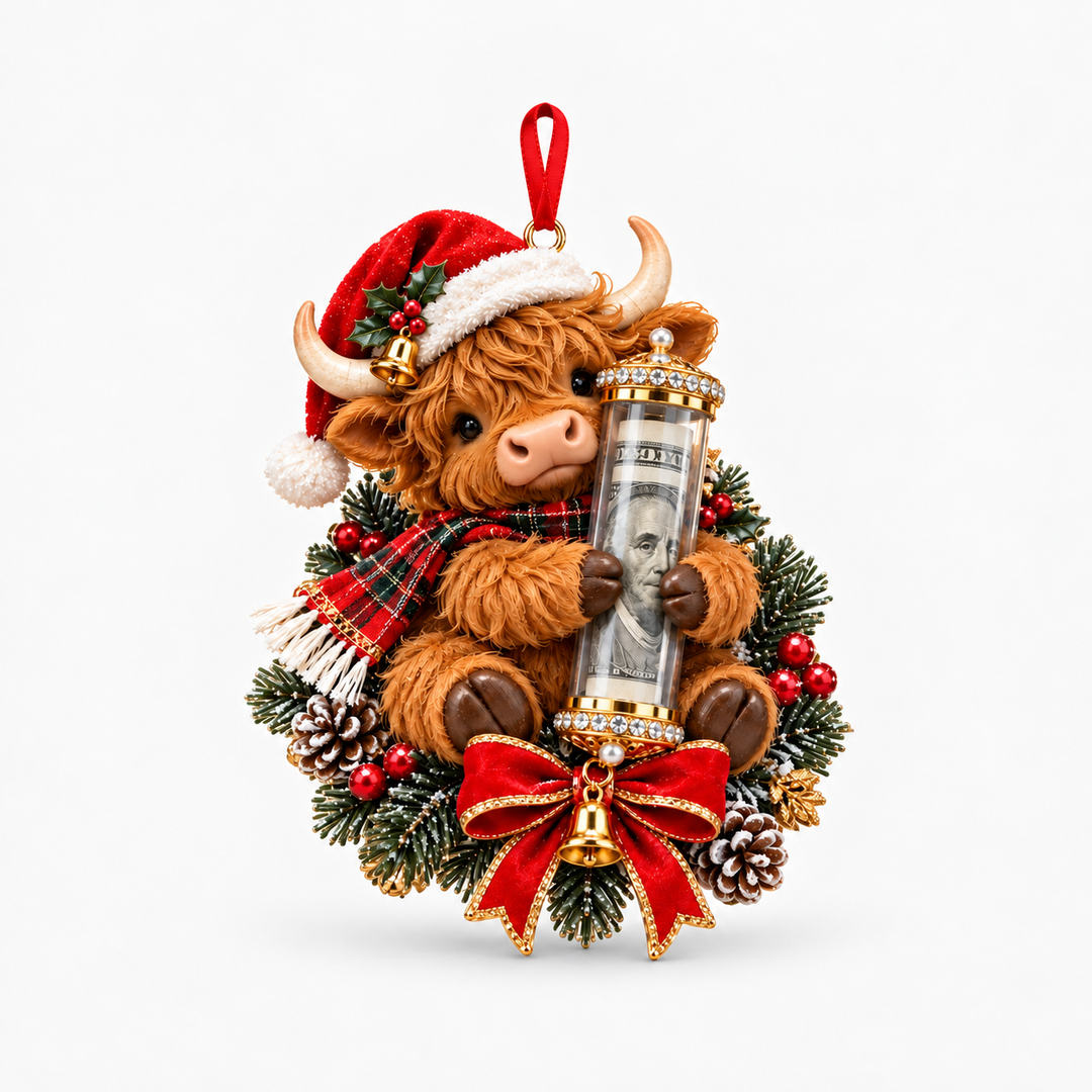 MerryMitts – Plush Animal Christmas Money Ornament