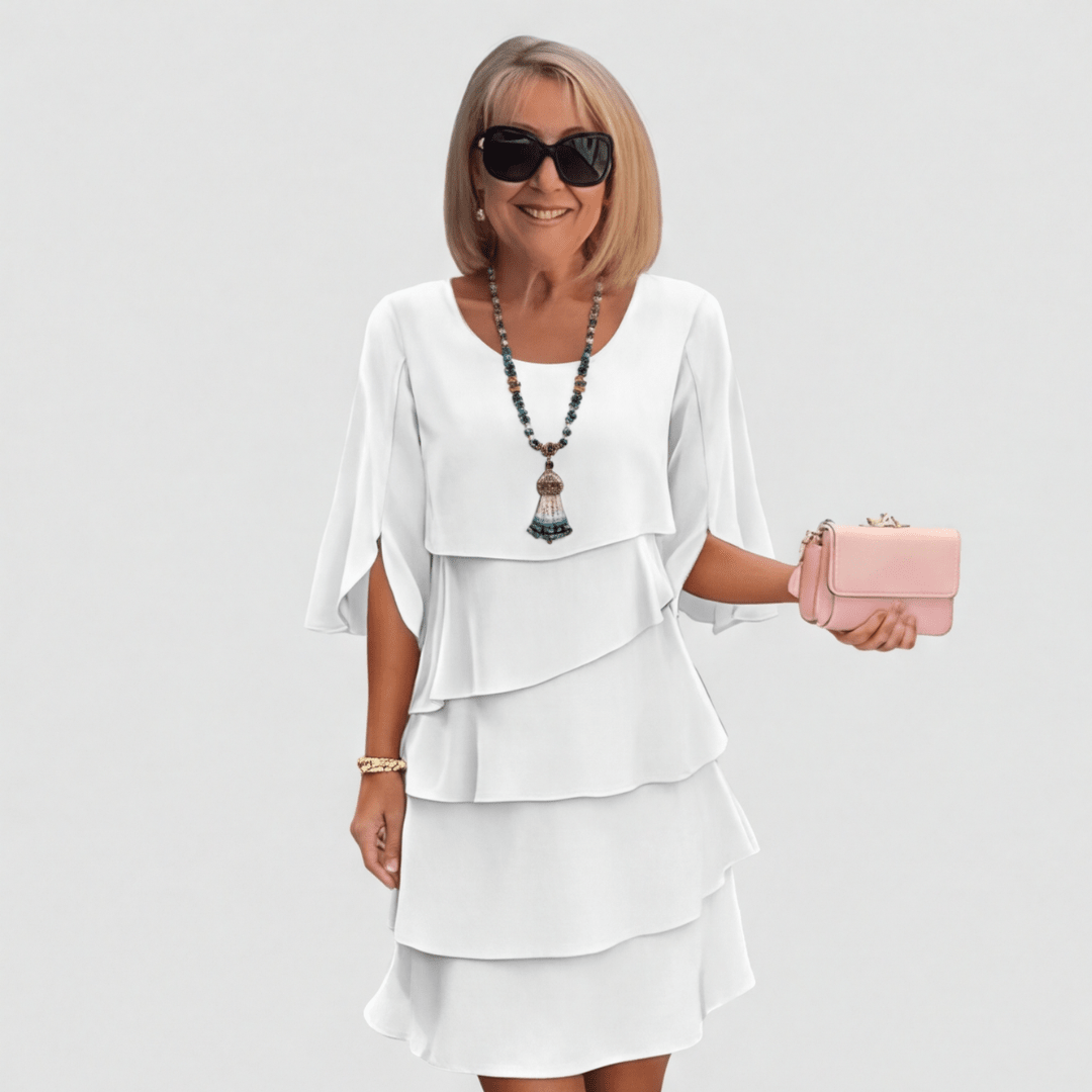 Florelle™ Elegant Layered Ruffle Dress - Lark & Clover