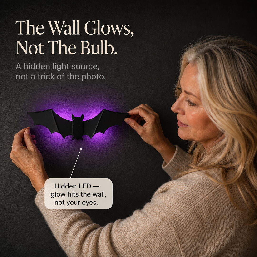 Hauntlow – Foldable LED Glow Halloween Bats (36 pcs)