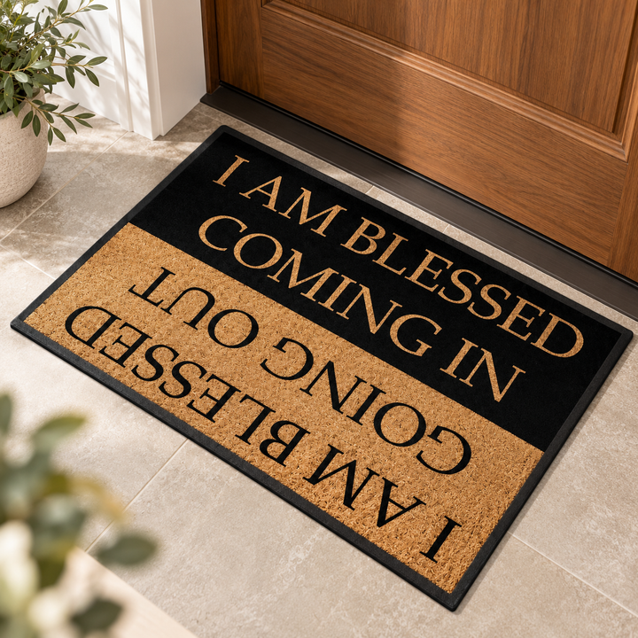 Hearthwell – Blessed Printed Crystal Velvet Doormat