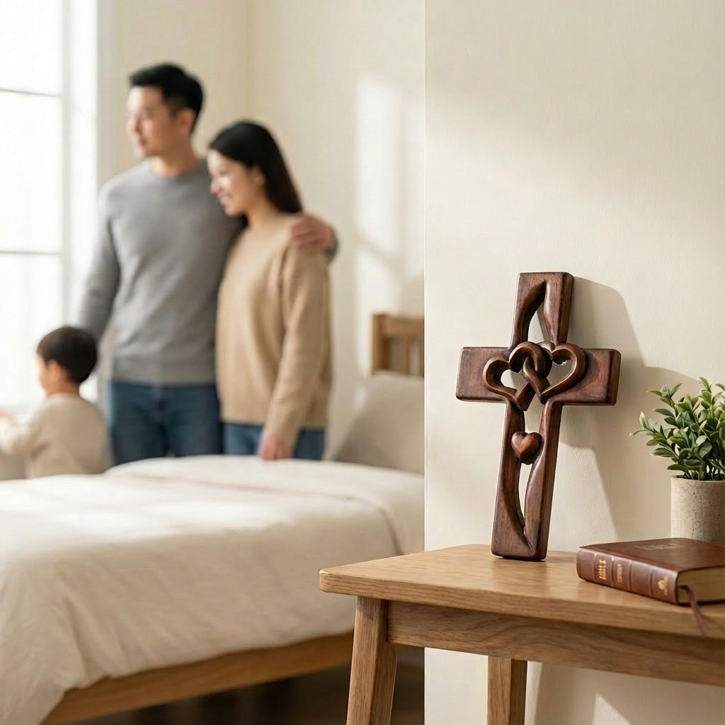 Everheart™ – Intertwined Heart Cross Wall Décor