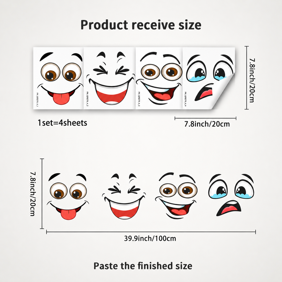 Grinbin – Removable Smiley Face Vinyl Decal Sticker