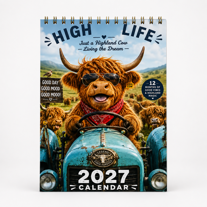 Mootsy – 2027 Highland Cow Wall Calendar