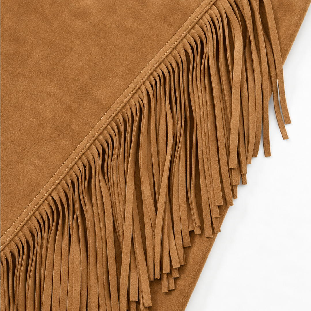 Sundance Rove – Fringe Trim Wide-Leg Suede-Feel Jumpsuit