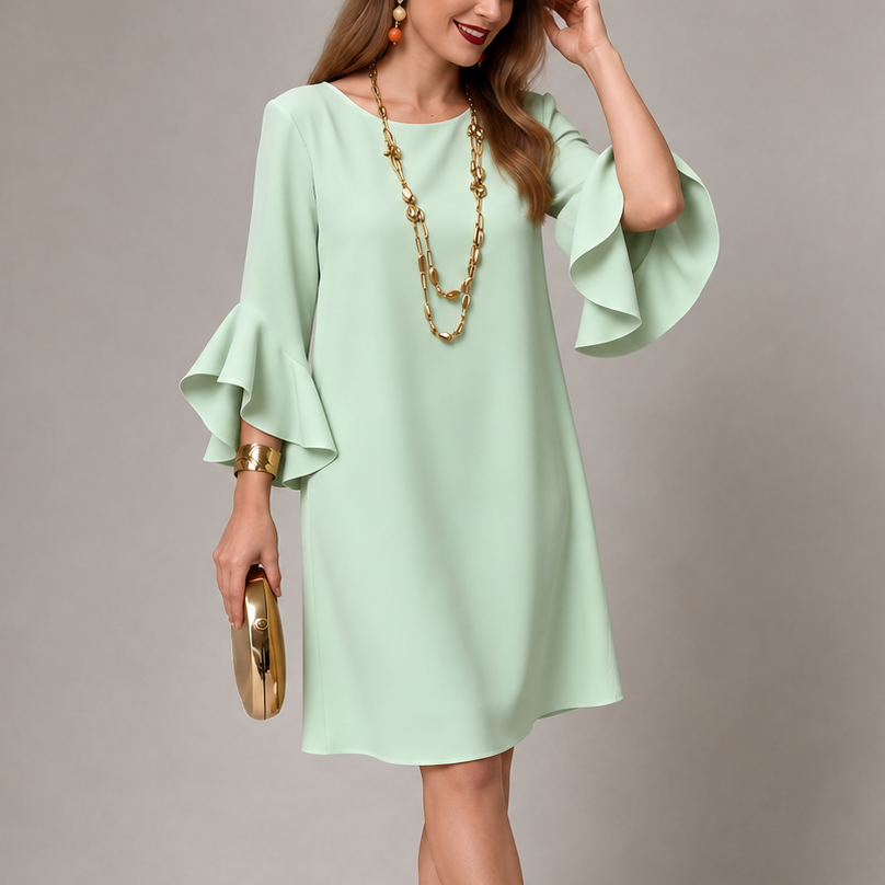 Hilaria – Women's Statement Bell Sleeve Mini Dress