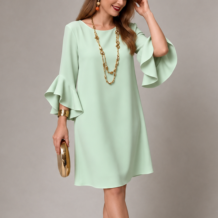 Hilaria – Women's Statement Bell Sleeve Mini Dress