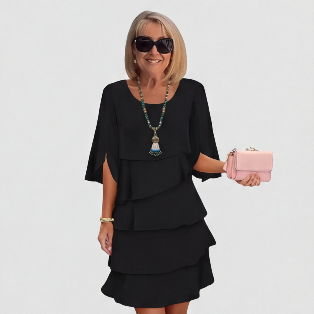 Florelle™ Elegant Layered Ruffle Dress