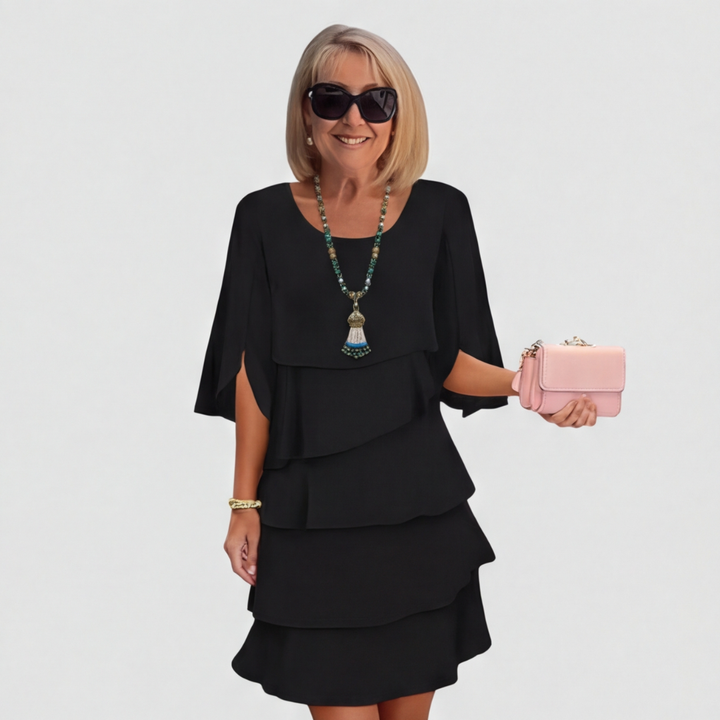 Florelle™ Elegant Layered Ruffle Dress