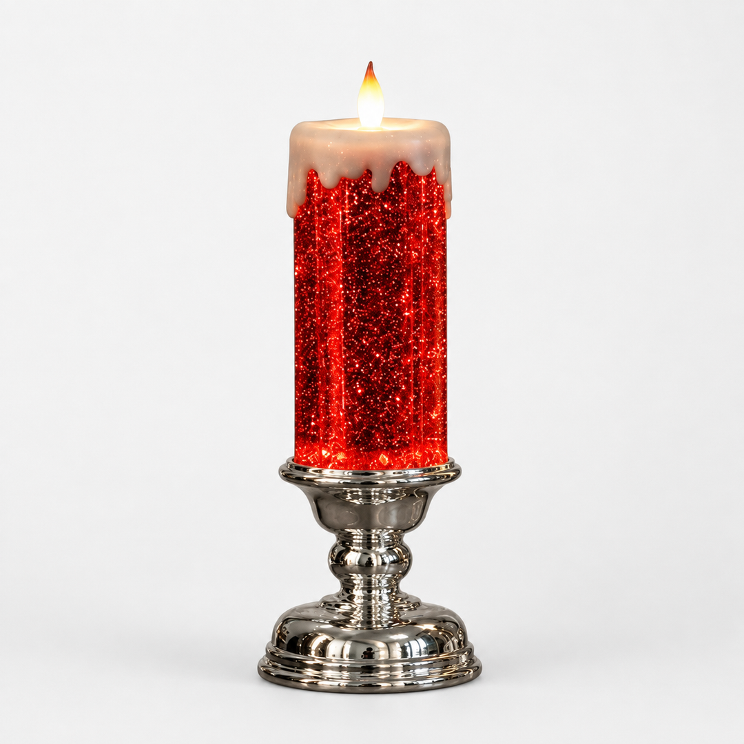 Glowlume – Swirling Glitter LED Glow Candle