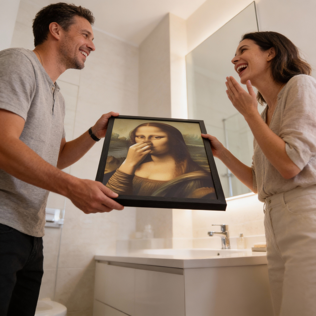 Stinkona™ – Mona Lisa Toilet Humor Print