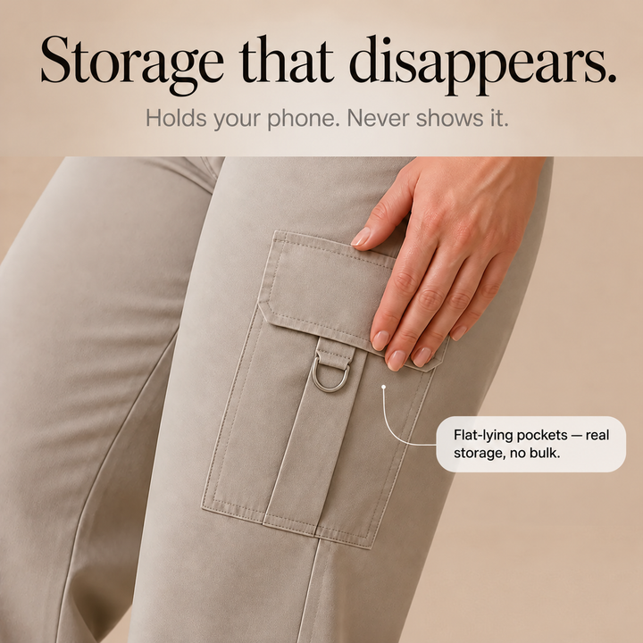 Waistline – High-Waisted Straight-Leg Cargo Pants