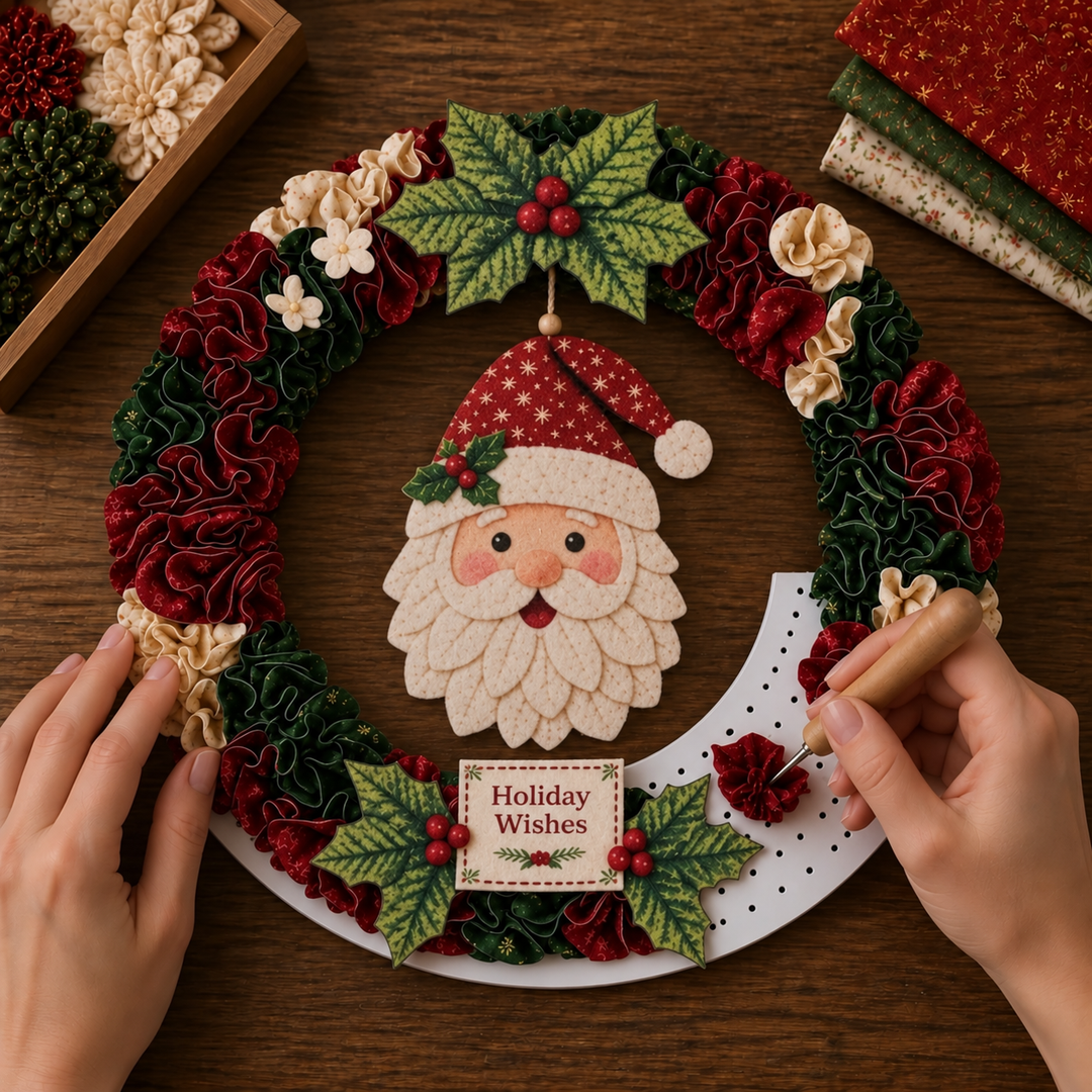 Foldera – No-Sew Poke Fabric Wreath Kit