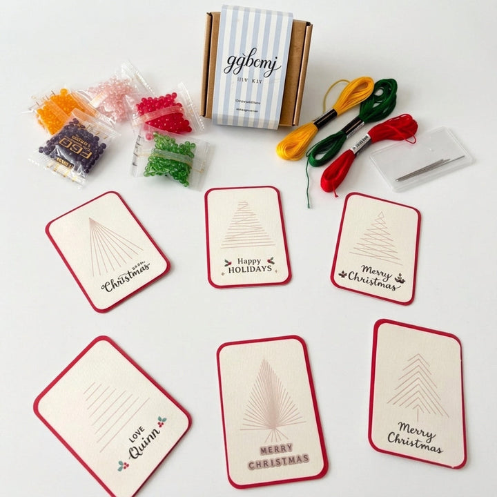 MerryStitch – Beaded Hand-Stitched Christmas Card Kit