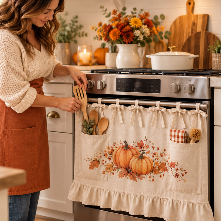 Hearth & Hem – Pumpkin Ruffled Kitchen Handle Skirt