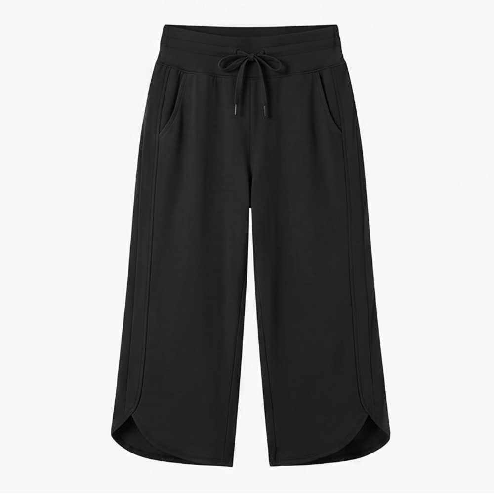 Lunavia™ Wide-Leg Tulip-Hem Capri Pants with Pockets
