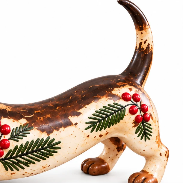 Dashwood Hollow – Hand-Painted Dachshund Christmas Figurine