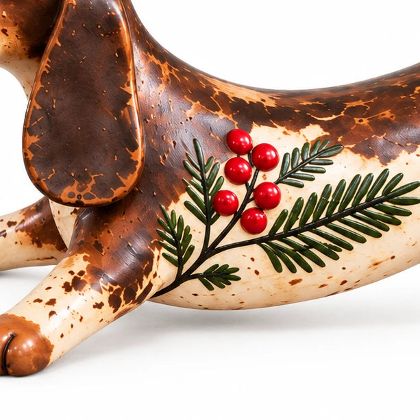 Dashwood Hollow – Hand-Painted Dachshund Christmas Figurine