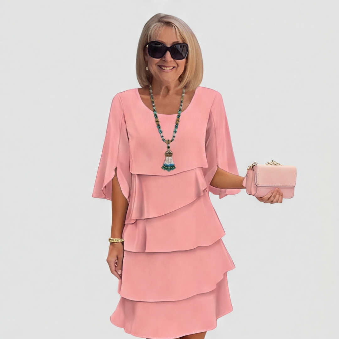 Florelle™ Elegant Layered Ruffle Dress