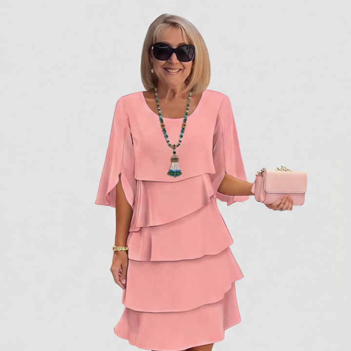 Florelle™ Elegant Layered Ruffle Dress