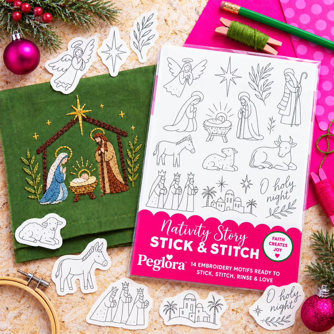 Stitchmas – Peel-And-Stick Nativity Embroidery Stabilizer