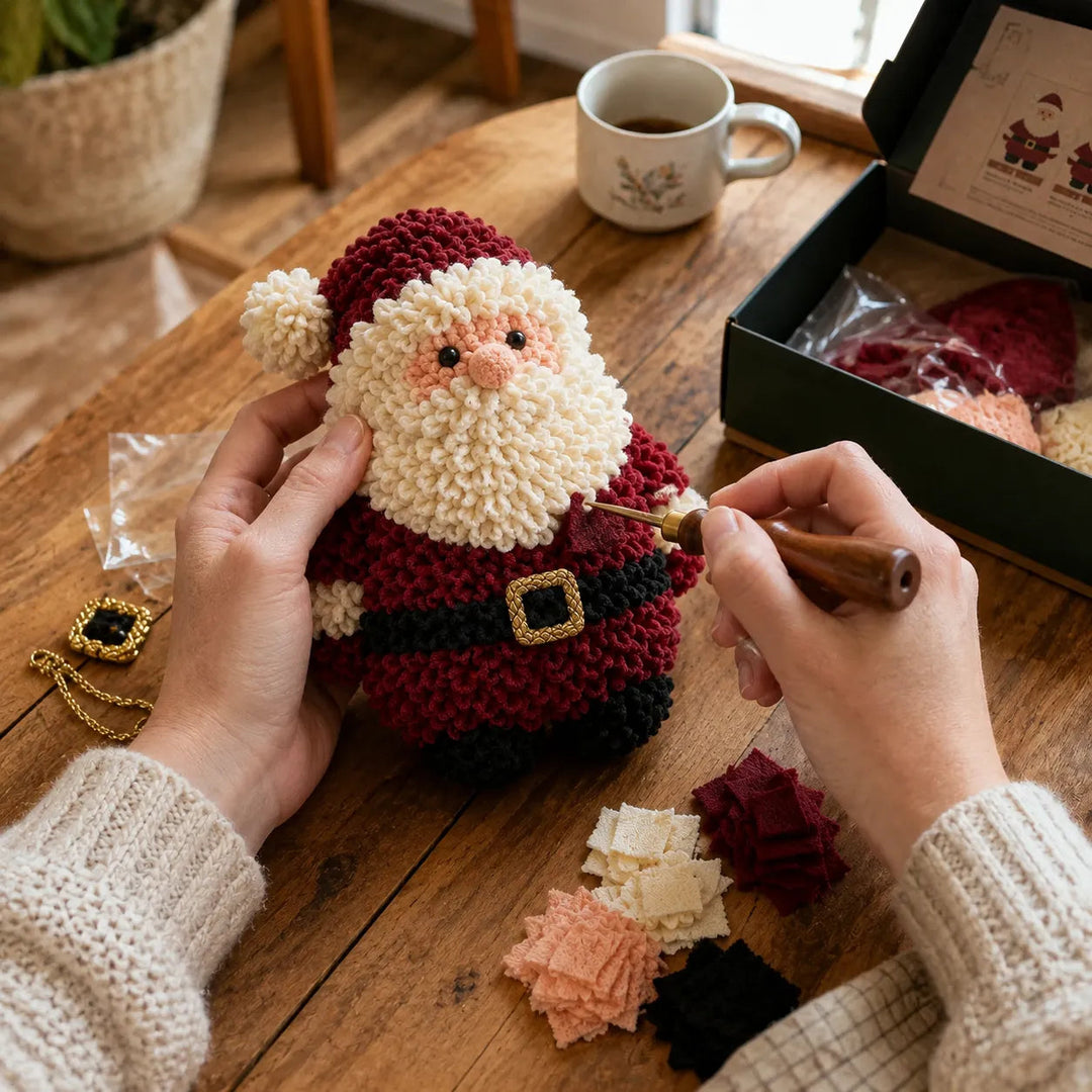 Tuftly – Fabric-Poke Snowman Christmas Ornament Kit