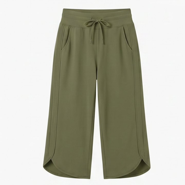 Lunavia™ Wide-Leg Tulip-Hem Capri Pants with Pockets