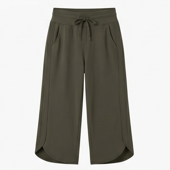 Lunavia™ Wide-Leg Tulip-Hem Capri Pants with Pockets