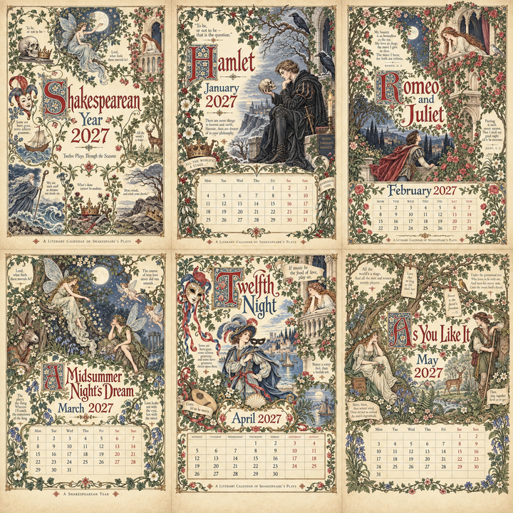 Bardwell – A Shakespearean Year Illustrated Wall Calendar