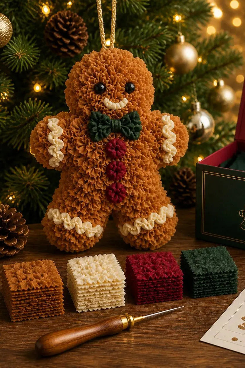Tuftly – Fabric-Poke Snowman Christmas Ornament Kit